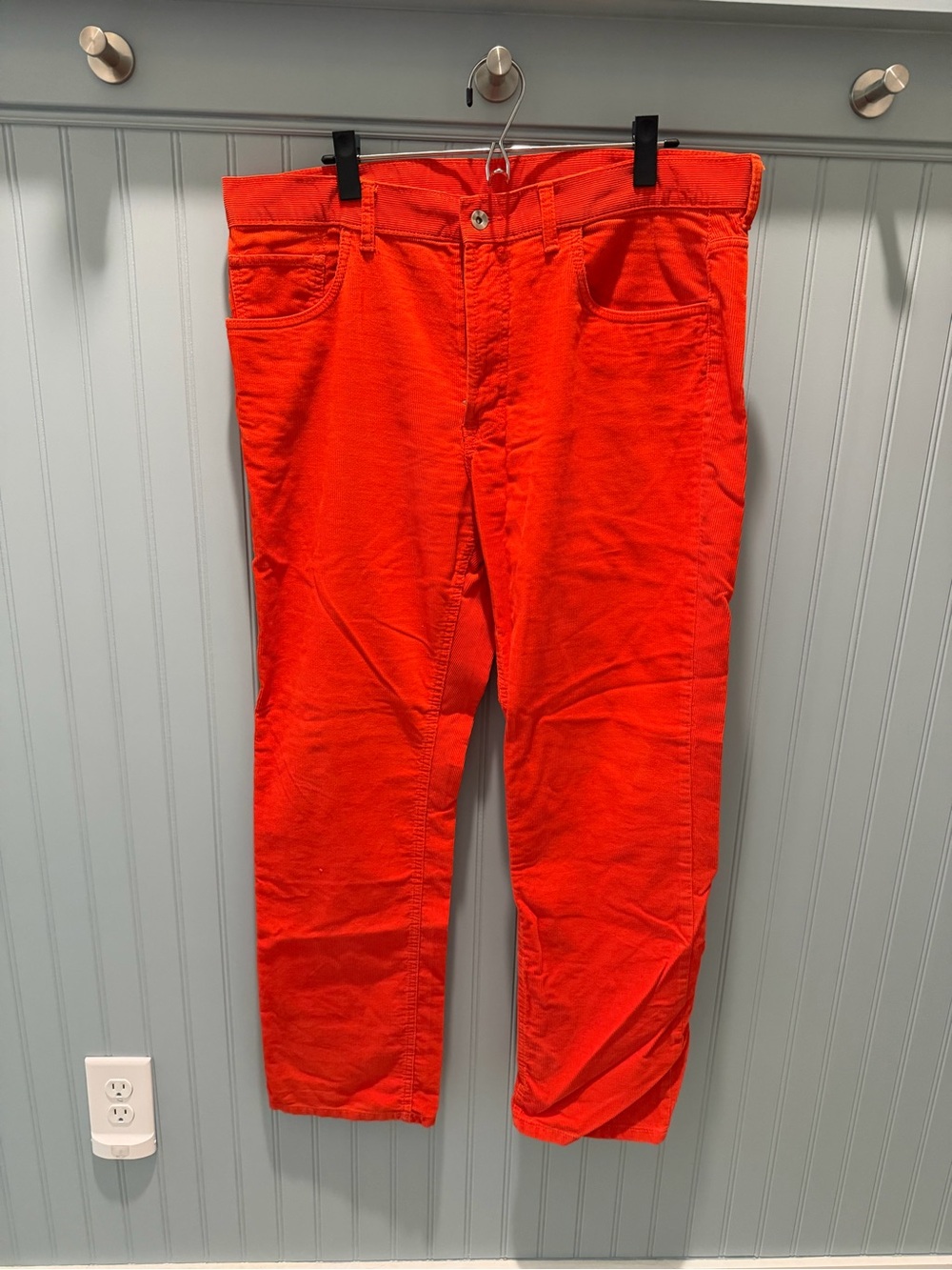 jcpenney Bright Orangey-Red Corduroy Men's Pants
